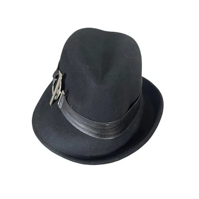 SOMBRERO FEDORA SCALA COLLEZIONE NEGRO 100% LANA NUEVO CON ETIQUETAS Foto 1 de 4
