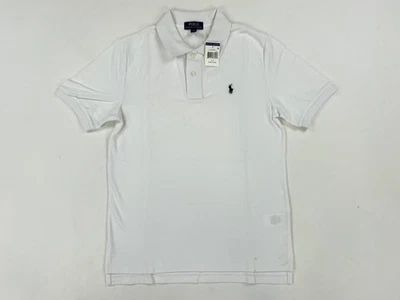 *MINOR DEFECT* Polo Ralph Lauren Boy's SS Solid Polo Shirt - White - Sz 14/16 - Image 1 of 4
