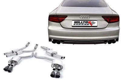 Milltek Sportauspuffanlage Audi S7 C7, Bj. 2012-2018, Endrohr 4x100mm rund - Bild 1 von 3