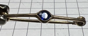 Pin de solapa pequeño vintage con hermosa piedra azul, piedra desconocida - bonito aspecto - Imagen 1 de 7