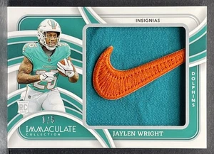 2024 Panini Immaculate Jaylen Wright Nike Swoosh /5 Rookie - Picture 1 of 2