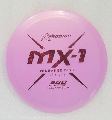 Prodigy Discs MX-1 Midrange Disc Golf Disc Pink 500 Plastic 174-176G NEW - Image 1 of 3