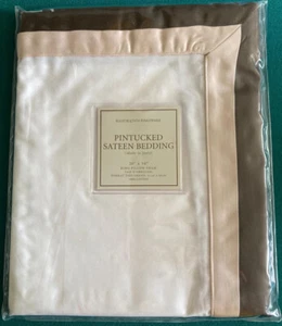 NUOVO ~ BIANCHERIA DA LETTO IN RASO PINTUCKED ~ CUSCINO KING SHAM ~ 20" X 34" ~ FERRAMENTA DA RESTAURO ~ WOW - Foto 1 di 5