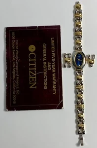 Orologio Citizen Donna Quadrante Blu Bicolore (Non Funzionante Ricambi/Riparazione, Leggi) - Foto 1 di 12