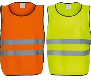 Adult Yoko Sleeveless High Visibility Hi Vis Hi Viz 2 Bands Tabard Bib (HVJ269) - Picture 1 of 5