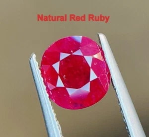 1,34 ct natürlicher Rubin, echter Rubin Stein, ovaler Rubin, AAA+ Rubin, facettierter Edelstein - Bild 1 von 4