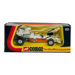 Corgi 151 Yardley McLaren M19A Die Cast Racing Car with Box 1/36 Scale 1973 - Picture 1 of 7