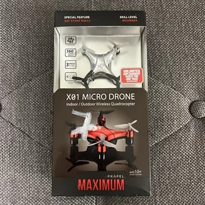 Propel Maximum X01 Micro Drone Wireless Quadrocopter - Titanium (VL-3511) NIB - Picture 1 of 2