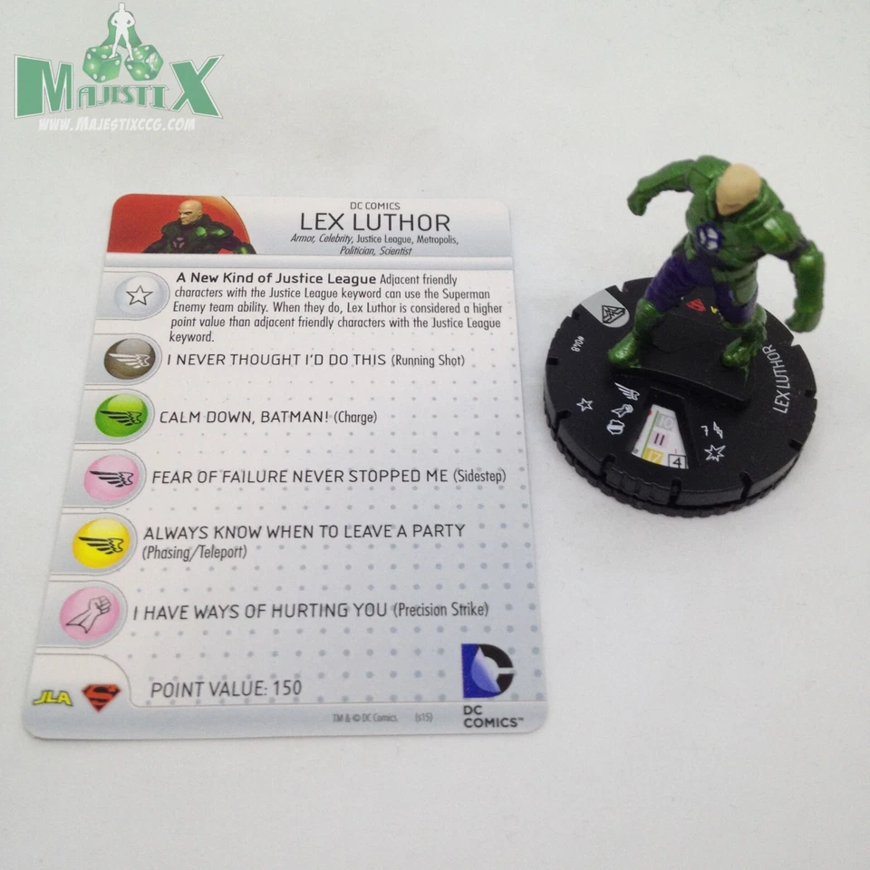 Heroclix Superman / Wonder Woman Set Lex Luthor #048 ¡Figura rara con tarjeta! Foto 1 de 1