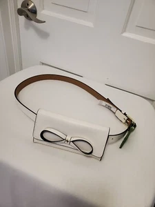 NWT Kate Spade Ivory White Leather Beltbag Large/XLarge, Ret. $98.00 - Picture 1 of 11