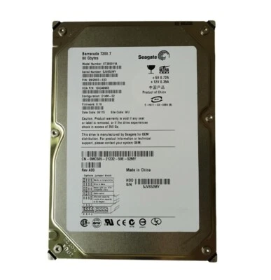 Seagate 80GB ST380011A 7200RPM PATA IDE 3.5" Internal HDD Hard Disk Drive - Image 1 of 3