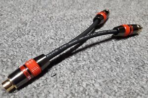 van damme 15cm RCA PHONO Y SPLITTER CABLE ADAPTER 1 Female to 2 x Male 