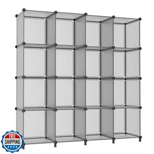 AWTATOS Cube Storage Organizer, 16 Cube Closet Organizer, Stackable Storage C - Picture 1 of 5