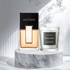 Avon Black Suede Eau de Toilette Spray & Votivkerze Duo Set - Bild 1 von 4