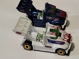 Hot Wheels SNAKE 2 & MONGOOSE 2 RIG STORM custom race trucks 2 trucj custom set - Picture 1 of 6