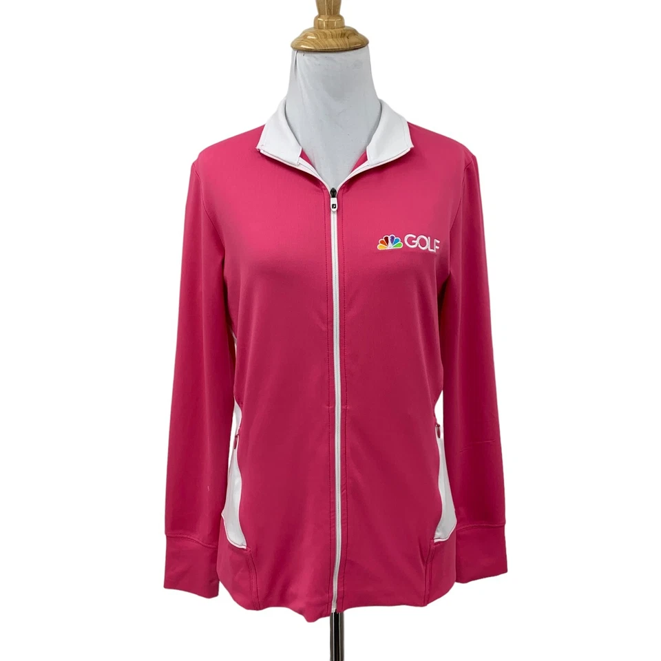 FootJoy Golf NBC Sports Jacket Women S Small Full Zip Panel Pocket Mid Layer