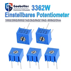 3362W Präzisions Widerstandsregler 100 Ω/Ohm Bis 500 KΩ/Ohm Potentiometer - Picture 1 of 9