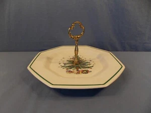 Nikko "Christmastime" Round Serving Plate with Handle 10 3/4" - Picture 1 of 3