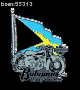 H-D of BAHAMAS HARLEY DAVIDSON DEALER DEALERSHIP COLLECTIBLE VEST JACKET PIN - Picture 1 of 2