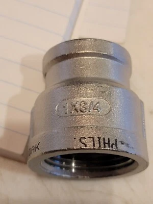 1" X 3/4" PIPE FITTING 316 SS REDUCING Nipple, 150#, NPT/NPT. Sw63 - Image 1 of 4