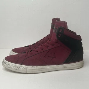 Zapatillas deportivas Converse Cons granate de cuero de caña alta zapatos para hombre talla 10,5 - Imagen 1 de 10