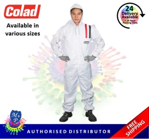 Nylon Spray Coverall with Hood COLAD WHITE Washable - Paint Spraying - Picture 1 of 4