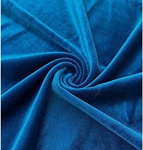 3Y Blue Tunic Fabric Velvet Dressmaking Crafted Material Sewing Fabric 58" Wide - Image 1 of 1