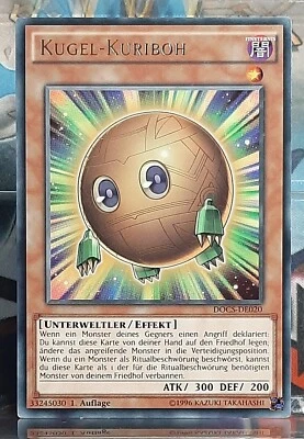 Yugioh - Kugel-Kuriboh - RareUnterweltler - Dimension of Chaos - DE/NM 1.Aufl. - Bild 1 von 4