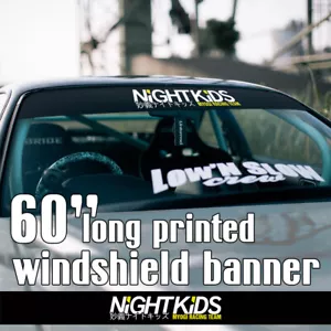 60" Myogi Night Kids Racing Team Anime Printed Windshield Vinyl Decal - Bild 1 von 1