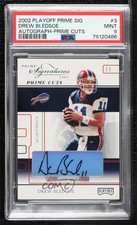 2002 Playoff Prime Signatures Cut /5 Drew Bledsoe #3 PSA 9 MINT Auto