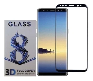 Samsung Galaxy S8 Screen Protector Full Coverage CLEAR or BLACK - Picture 1 of 12