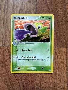 Tarjeta holográfica inversa poco común: Weepinbell 51/112 Pokémon rojo fuego y verde hoja - Imagen 1 de 2