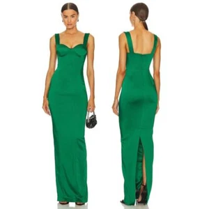 Vestido de Noche SAU LEE REVOLVE Palmela Satinado Sin Mangas Verde Esmeralda Talla 8 - Imagen 1 de 15