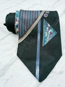 The Tie Man of Raleigh NC Neck Tie 100% Silk Watercolor 57" Long 3.75" Wide - Picture 1 of 4