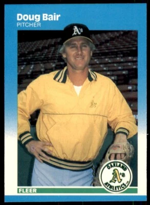 1987 Fleer Glossy Doug Bair . Oakland Athletics #386 - Image 1 of 2