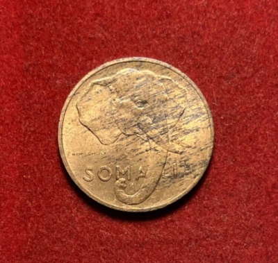 Somalia 1950 5 Centesimi UNC Copper Coin KM#2 T4414a - Image 1 of 2