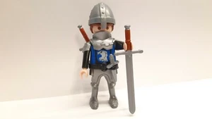 Playmobil Cavaliere del Falco Blu Cavaliere della Guardia Reale Falco RARO PERFETTO - Foto 1 di 6