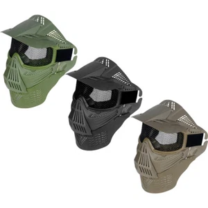 Lancer Tactical Airsoft Full Face Mesh Mask with Visor & Neck Protector 2604M - Picture 1 of 4