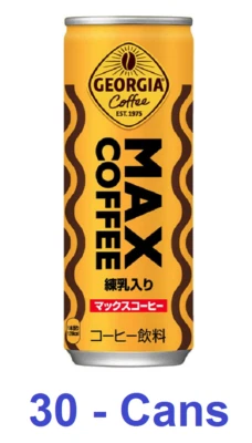 GEORGIA BY COCA COLA Georgia MAX Coffee by Coca Cola (250g x 30 Cans) Popular Japan Drink