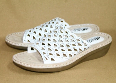 CLIFFS WHITE MOUNTAIN Carissa Tobogán con Joyas Talla 10M Blanco Cuero Vegano Foto 1 de 4