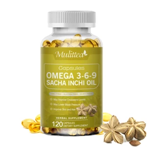 Sacha Inchi Oil Omega 3 6 9 1000MG 120 Softgels Support Skin Health Antioxidant - Picture 1 of 7