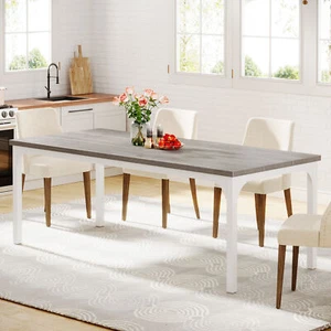 Tribesigns 71-Inch Long Dining Table Rectangle Dinner Table with Metal Legs - Picture 1 of 8