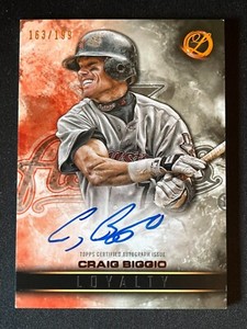 Craig Biggio 2016 Topps Legacies Of Baseball Auto Loyalty Parallel /199 Astros