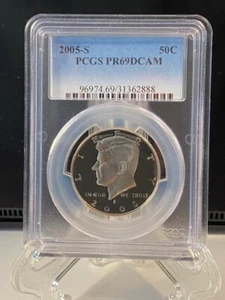 Medio dólar Kennedy 2005-S prueba graduación profesional PR 69 DCAM # 2888 - Imagen 1 de 2