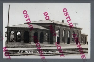 Del Rio TEXAS RPPC c1920s DEPOT Train Station SOUTHERN PACIFIC RAILWAY SP RR TX - Picture 1 of 2