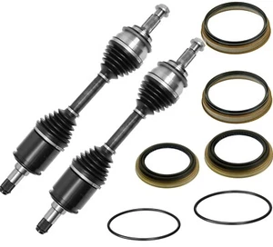 2 Front CV Axles Shafts + Hub Seals Fit GX470 4Runner 4x4 FJ Cruiser Tacoma 4WD - Foto 1 di 8