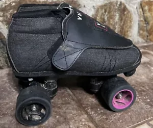 Black Vnla Vanilla Quad Roller Skates Size M8/ W9 Original Laces Speed - Picture 1 of 11
