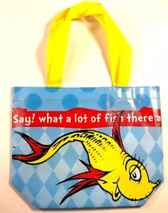 Dr. Seuss Vinyl Tote Bag V.RARE ~''Say, What a Lot of Fish There Are" 12x10x3.5" - Picture 1 of 4