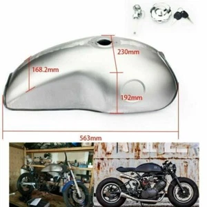 10L 2.6 Gal Universal Homemade Cafe Racer Gas Fuel Tank for HONDA CB 350 450 550 - Picture 1 of 11