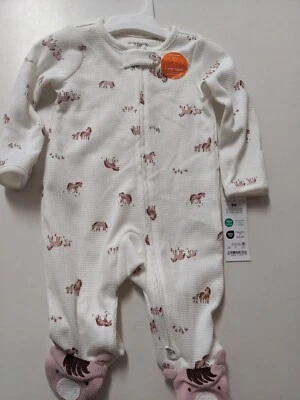 Nuevo traje Carter's Just One You Footed para dormir y jugar 3 meses cremallera de 2 vías Foto 1 de 4